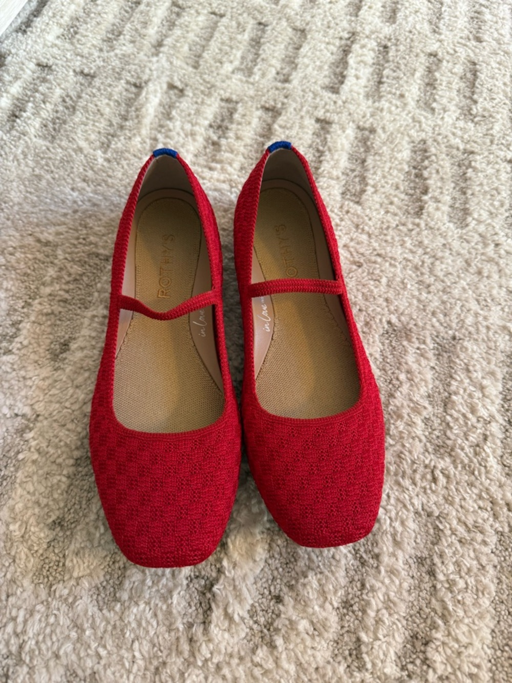 Rothy's Red Mary Jane Flats